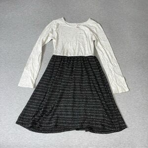 Xhilaration Girl's Black & White Long-Sleeve Dress